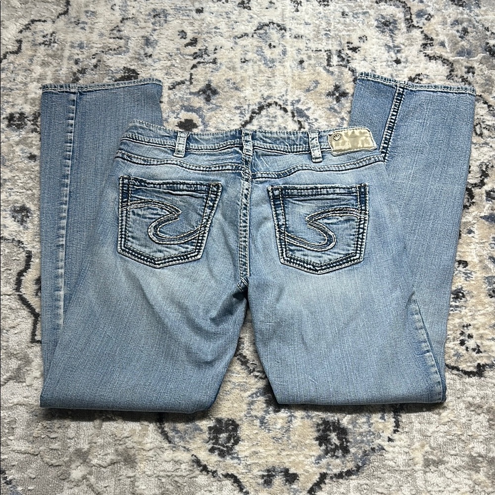 Silver Jeans Co. Suki High Baby Boot W32 L33 Medium Wash Stretch Denim - Picture 5 of 7